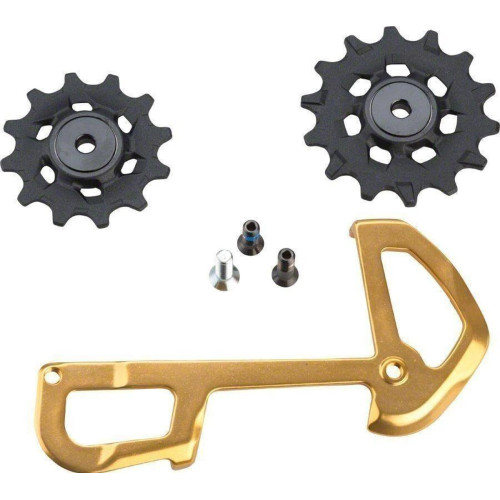 Tension and guide pulley set SRAM XX1 Eagle with inner cage 12-speed gold