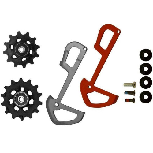 Tension and guide pulley set SRAM X01 Eagle with inner cage 12-speed red