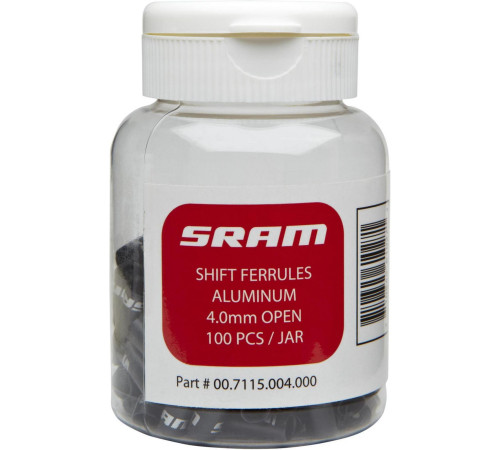 Shift cable housing caps SRAM 4mm alu bottle (100 pcs.)