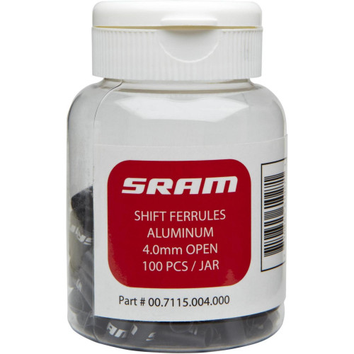 Shift cable housing caps SRAM 4mm alu bottle (100 pcs.)