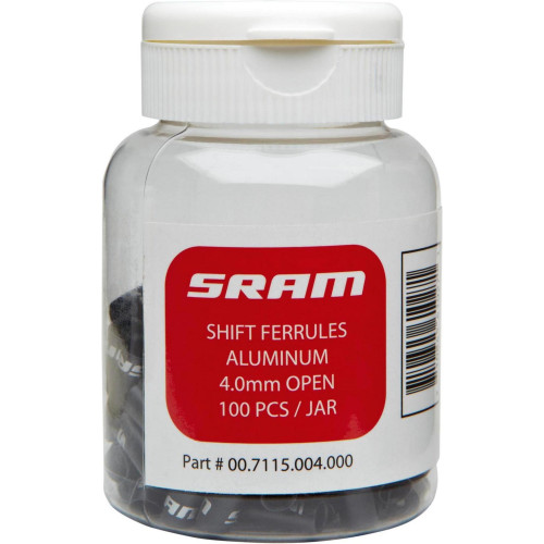 Shift cable housing caps SRAM 4mm short nose black bottle (100 pcs.)