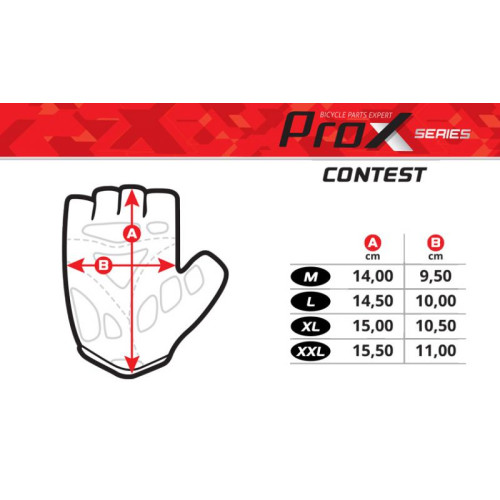 Gloves ProX Contest Short Gel grey-L