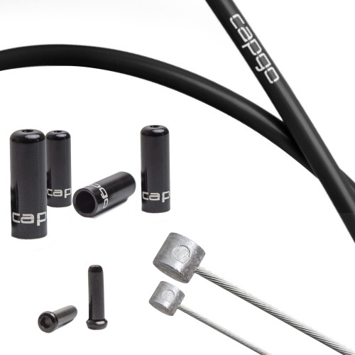 Brake cable set Capgo BL stainless PTFE for Shimano MTB black