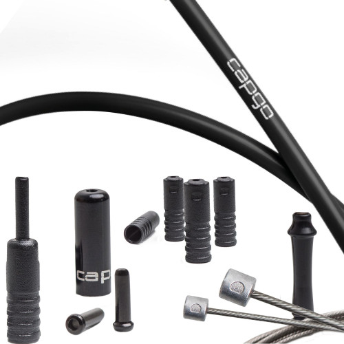 Shift cable set Capgo BL slick PTFE for Campy Road black