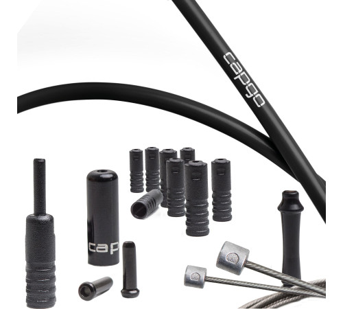 Shift cable set Capgo BL slick PTFE "long" for Shimano/Sram MTB & ATB/Road black