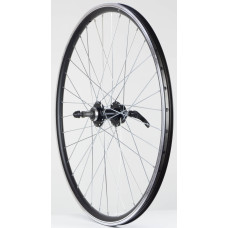 Aizmugurējais ritenis 26" Alu disc QR freewheel rumba, machinery bearings DoubleWall black aploce