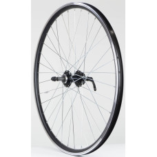 Aizmugurējais ritenis 27.5" Alu disc QR freewheel rumba, machinery bearings DoubleWall black aploce
