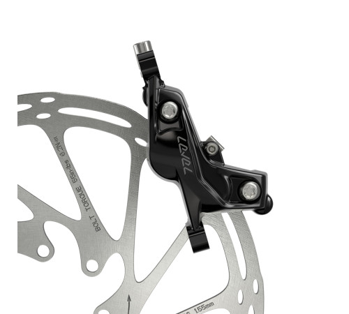 Disc brake caliper SRAM Level C1 4-piston hydraulic post mount silver