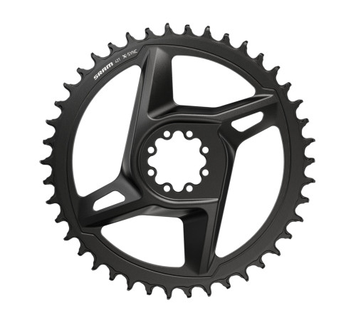 Priekšējā ķēdes riteņa SRAM Road X-Sync1 Direct mount steel 1-speed black