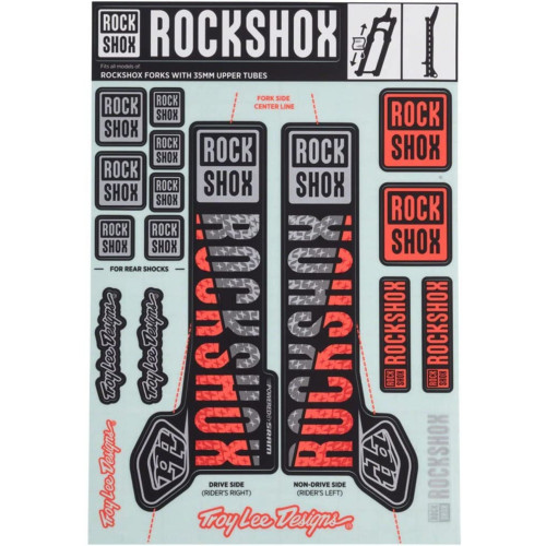 Dakšas uzlīme Rockshox Troy Lee Design