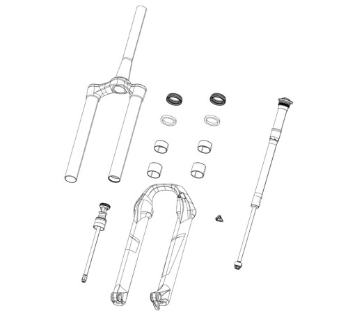 Fork service part Rockshox lower leg SID SL C1 Ultimate blue