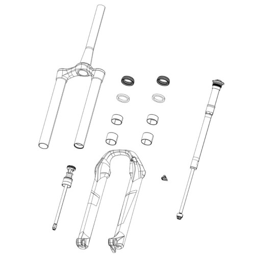 Fork service part Rockshox lower leg SID SL C1 Ultimate blue