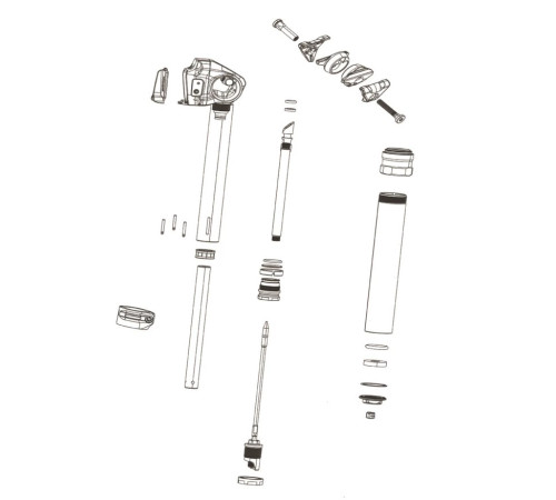 Seat post service kit Rockshox inner seal head Ucup Rockshox Reverb Stealth (10 pcs.)