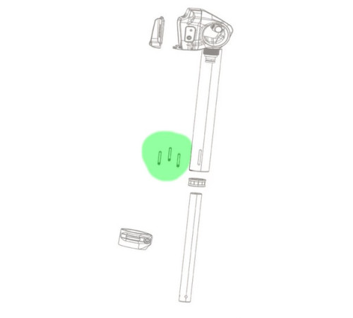 Seat post service kit Rockshox brass key Reverb A1/B1/Reverb AXS 2020+ Size 0 (3 pcs.)