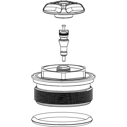 Fork service part Rockshox Soloair top cap 35mm Boost Pike A2 Lyrik A1+ Yari A1+ Revelation A1+ Pike DJ 2017+