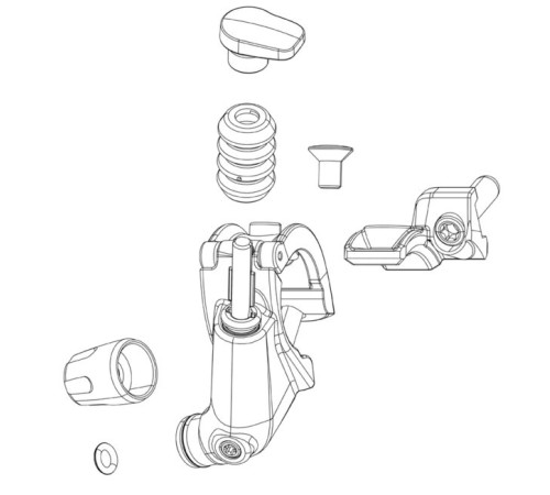 Seat post service kit Rockshox button Remote Reverb left