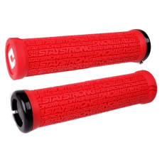 Stūres rokturi ODI Stay Strong v2.1 Lock-On Red/Black