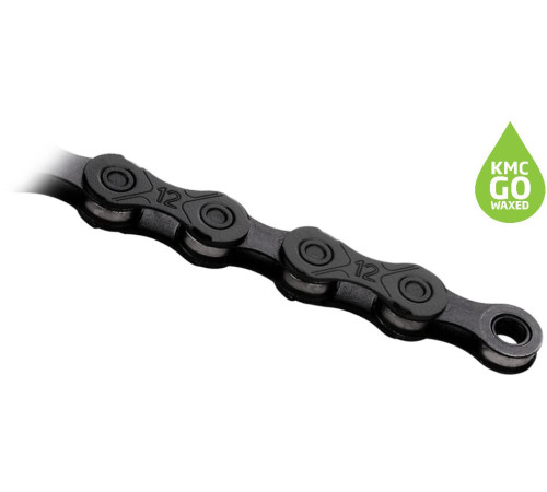 Chain KMC X12 Black 12-speed 126-links Waxed