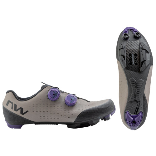 Cycling shoes Northwave Rebel 3 MTB XC sand-dark purple-45