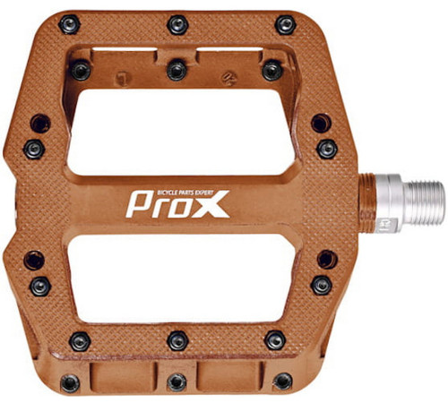 Pedals ProX Base Pro 26 nylon Pins axle Cr-Mo brown