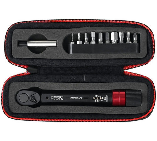 Tool set ProX Premium Line with dynamometer 2-24Nm 12-parts black