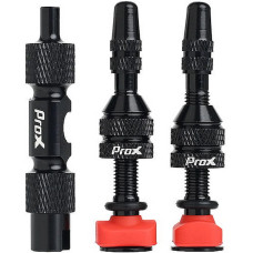 Ventiļu komplekts ProX Tubeless + key 40mm black