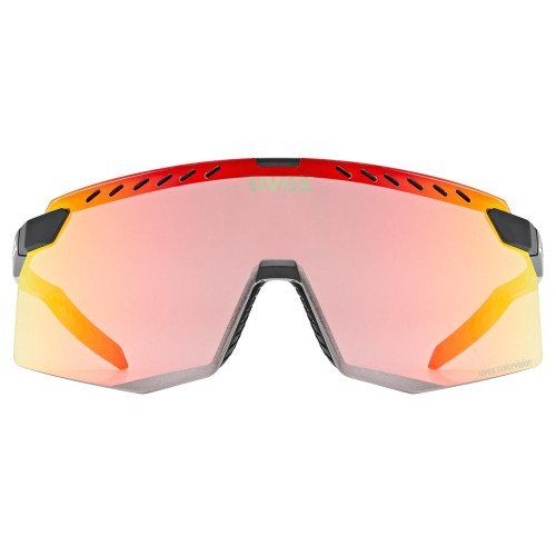 Glasses Uvex pace stage CV black matt / racy red