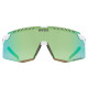 Glasses Uvex pace stage CV white matt / glossy green