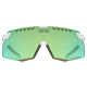 Glasses Uvex pace stage S CV white matt / glossy green