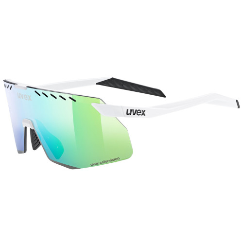 Glasses Uvex pace stage S CV white matt / glossy green