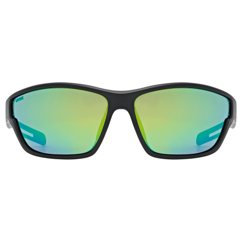 Glasses Uvex sportstyle 806 black matt / mirror green