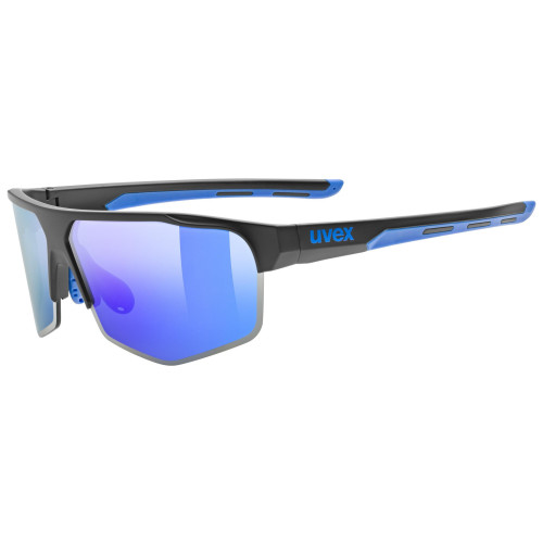 Glasses Uvex axos set black mat / mirror blue