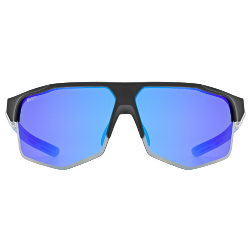 Glasses Uvex axos set black mat / mirror blue