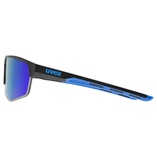 Glasses Uvex axos set black mat / mirror blue