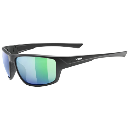 Glasses Uvex sportstyle 230 black mat / mirror green