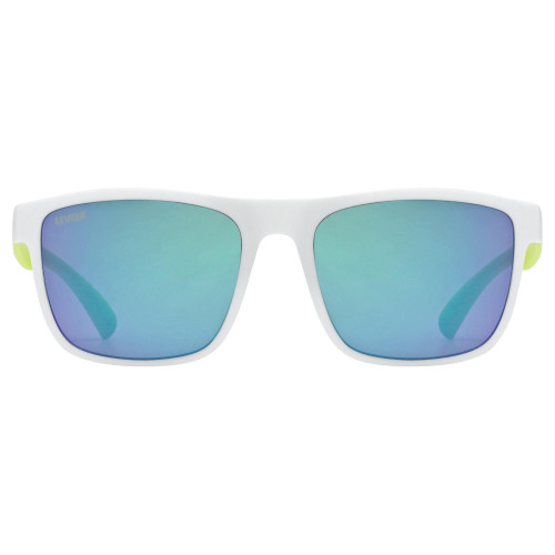 Glasses Uvex rookie white-lime mat / mirror green