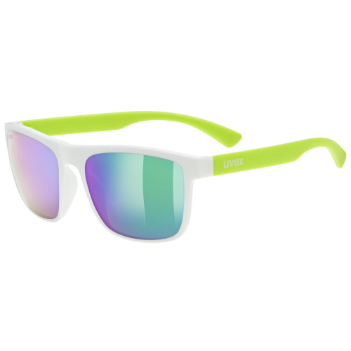 Glasses Uvex rookie white-lime mat / mirror green