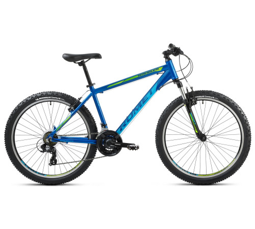 Bicycle Romet Rambler R6.1 2025 dark blue-lemon-14" / S