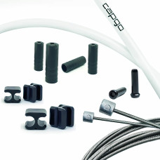 Pārnesumu trošu komplekts Capgo BL Doube(2x) stainless Shimano/Sram Road & MTB white