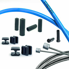 Pārnesumu trošu komplekts Capgo BL Doube(2x) stainless Shimano/Sram Road & MTB blue