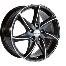 16" 5x120 Ronal R51 JET BLACK-FRONT CUT ET45 7.0J