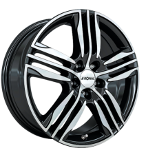 17" 4x100 Ronal R57 BLACK-FRONT CUT ET45 7.0J
