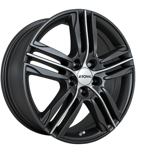 17" 5x100 Ronal R57 MATT BLACK-FRONT CUT ET38 7.5J