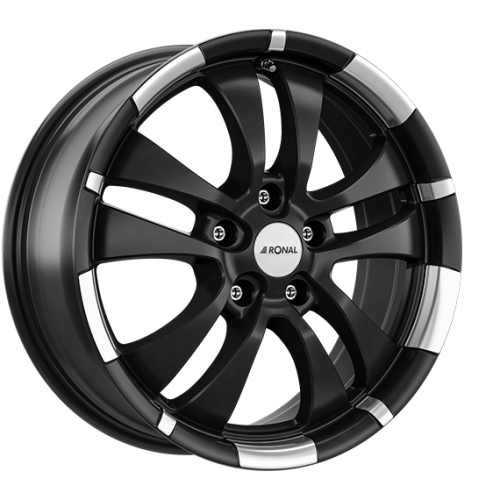 15" 4x100 Ronal R59 JET BLACK-MATT-RIM LIP CUT ET45 6.0J