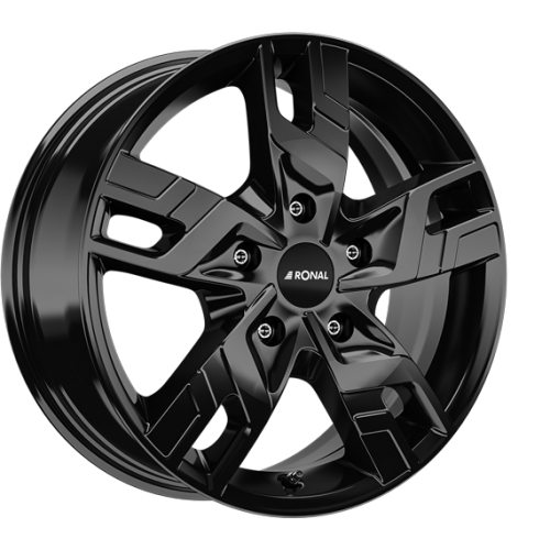 16" 5x120 Ronal R64 JET BLACK ET51 6.5J
