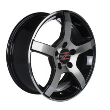 18" 5x114.3 Barzetta Inverno Black Polished ET40 7.5J