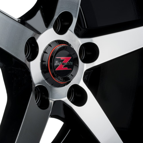 17" 5x108 Barzetta Capitano Black Polished ET35 8J