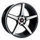17" 5x108 Barzetta Capitano Black Polished ET35 8J