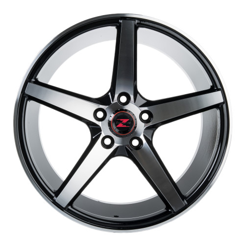 17" 5x108 Barzetta Capitano Black Polished ET35 8J