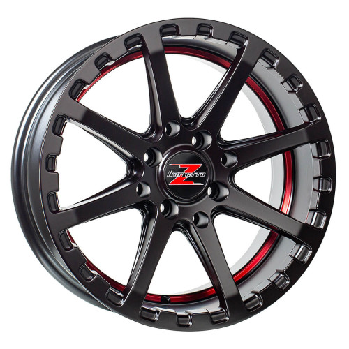 16" 4x137 Barzetta ATV Satin Black With Red Stripe ET10 7J